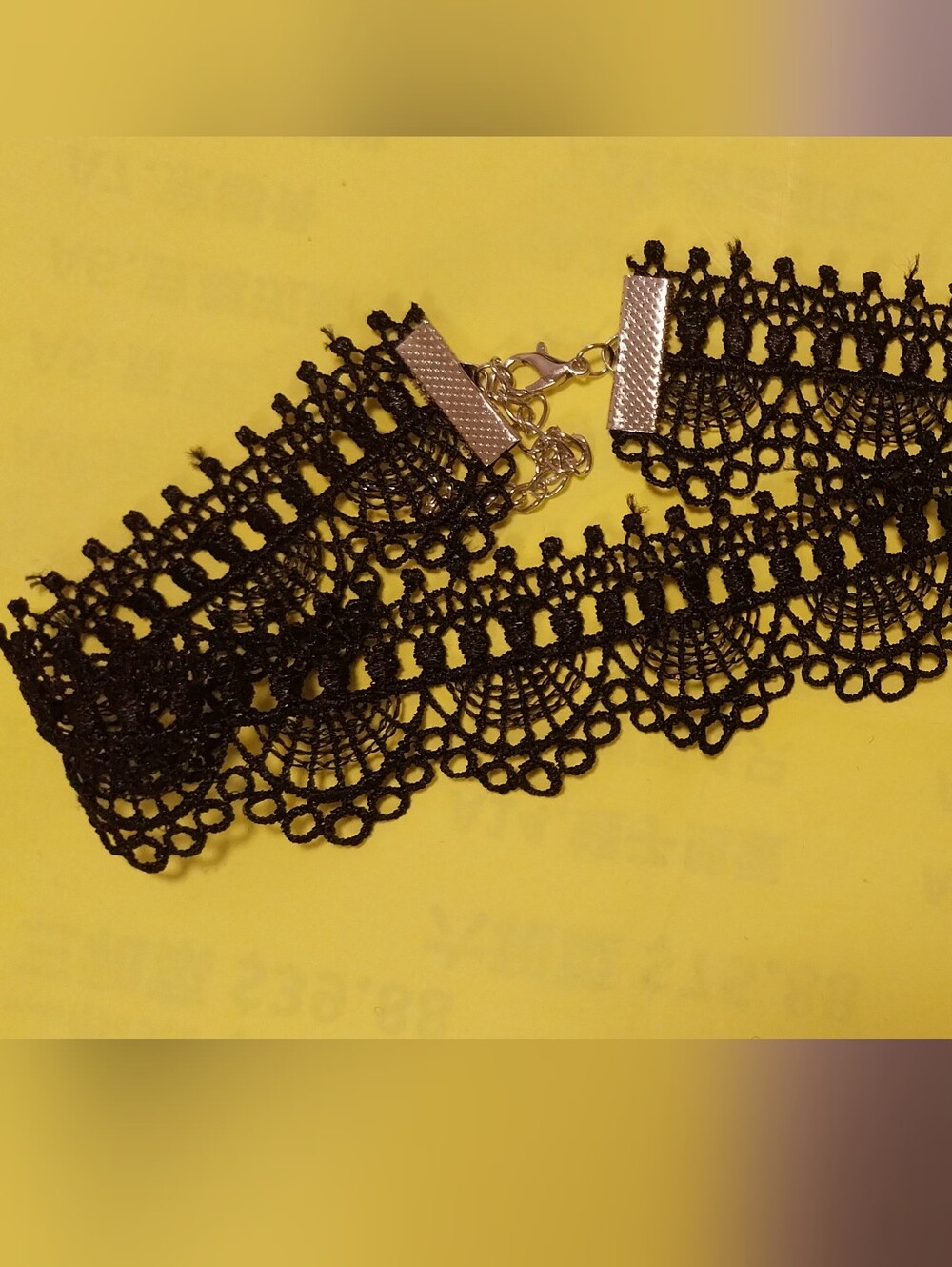 Black Lace Choker Necklace - Elegant Women's Jewelry